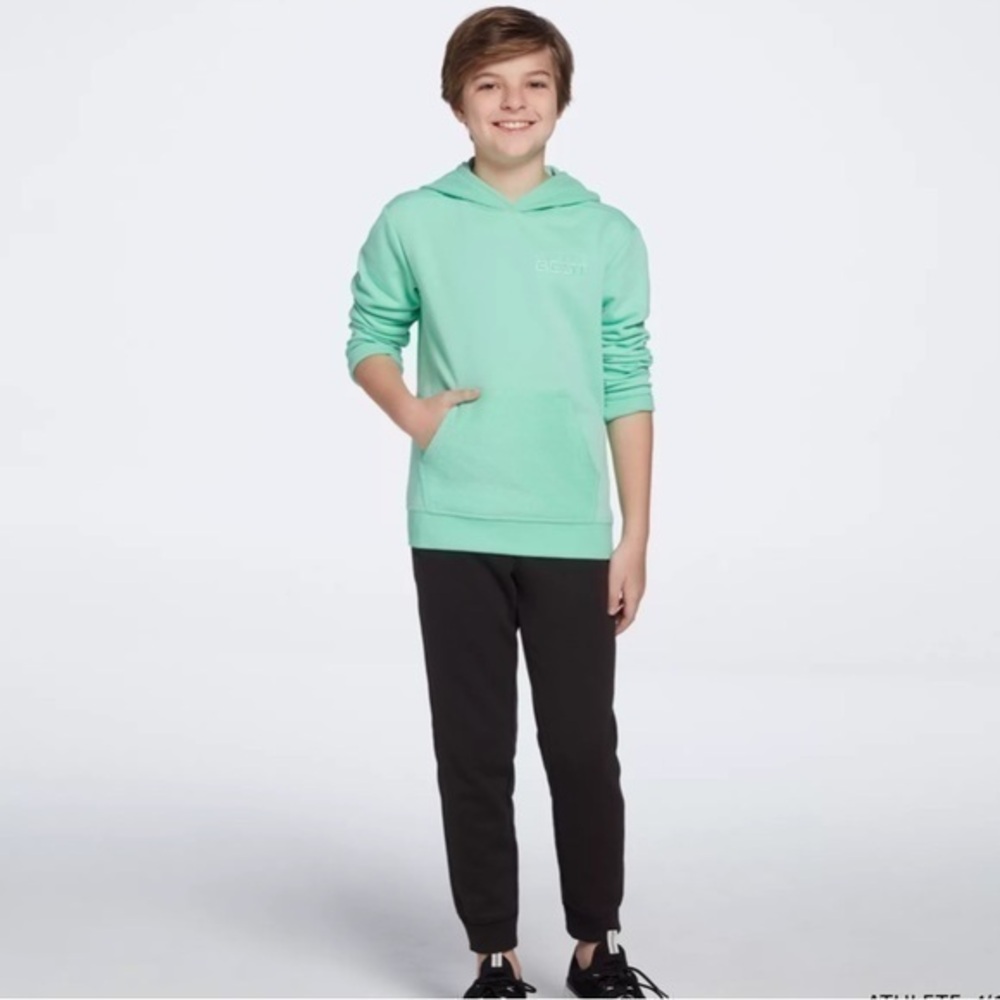 DSG Boys' French Terry Hoodie COOL MINT BE YOUR BEST XL